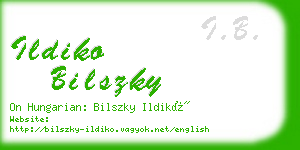 ildiko bilszky business card